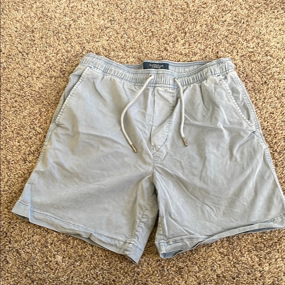 American Eagle-Light Blue and khaki Casual Shorts